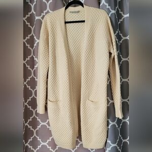 Vince Textured Cream Cardigan Wool/Yak Blend - Soft and Cozy -Exc Condition!